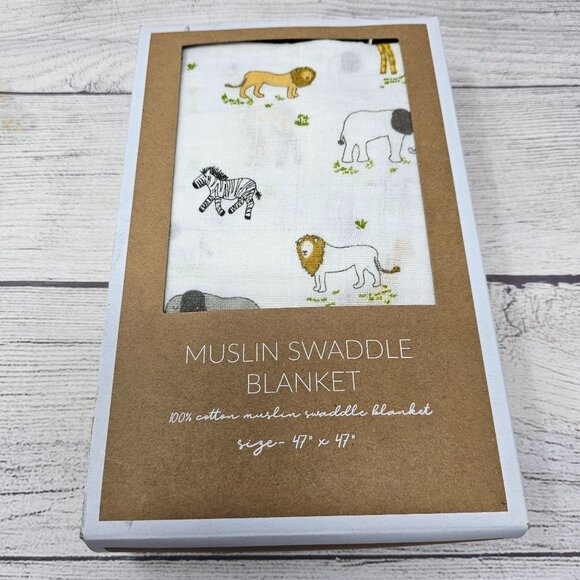 New in box Mudpie‎ Muslin Swaddle Blankets Set of 3 - Picture 5 of 8